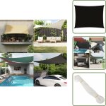 Vidaxl - voile de parasol tissu oxford rectangulaire 2x3 m noir - parapluie - voile solaire - parasol ...
