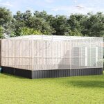 Vidaxl - voli�re argent� 418x414x212 cm acier