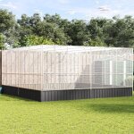 Vidaxl - voli�re argent� 418x414x212 cm acier