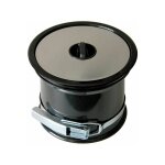 Poubelle de plan de travail encastrable - couvercle inox - 160 mm - dcor : inox / noir - itar