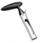 Vide - pomme, arrache - pomme avec manche en abs et lame dentel�e en acier inoxydable, noir