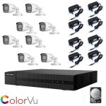 Hikvision video surveillance kit dvr 8 ch 8 cameras 2mp ahd hd 500 gb
