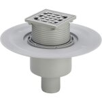 Viega siphon de salle de bain advantix 556914 dn 50, plastique gris, avec fixation, drain vertical