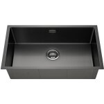 Vier 1 bac 74 x 44 x 20 cm �vier montage � encastrer, � fleur ou sous - plan �vier cuisine anthracite ...