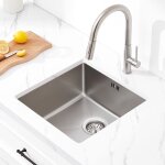 Auralum max - auralum Évier cuisine 1 bac 44x44x20cm Évier sous plan en acier inox avec trop - plein ... Auralum max - auralum Évier cuisine 1 bac 44x44x20cm Évier sous plan en acier inox avec trop - plein ...