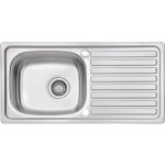 Jassferry - vier de cuisine 1 bac , acier inoxydable, gouttoir rversible, 860 x 435 mm avec siphon ...