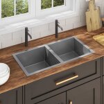 Vier de cuisine en acier inoxydable �quip� de 2 plateaux 86x44x20 cm couleur : couleur argent