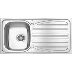 Jassferry - vier cuisine � encastrer 1 bac acier inoxydable 95 x 50 x 16 cm avec siphon et trop - plein ...