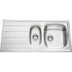 Js - vier de cuisine inox lisse montebello avec vide sauce - l 1000 x l 500 x p 160 mm - sous - meuble ...
