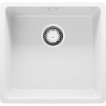 Primagran - evier cuisine en granit 46x44cm, lavabo 1 bac + kit de vidage, �vier � encastrer au meuble ...