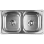 Viers - �vier 81x46 cm, inox aq8146b - aqualine