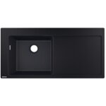 Hansgrohe - evier  encastrer 1 bac s51 450 gouttoir  droite sans vidage noir graphite