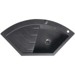 Sapho - viers - evier en granit, 114x58 cm, noir gr1934