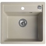 Sapho - viers - evier en granit, 53x50 cm, beige gr1032