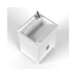 Mongardi - meuble avec lavabo en rsine 60x50 cm pour extrieur et intrieur avec surface de lavage amovible ...