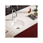 �vier rond c�ramique blanc sanindusa valet 1 bac 44. 5 cm