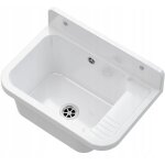 �vier de service suspendu bac � laver - blanc