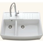 Cuisissimo - vier timbre d'office cramique blanc ekio newco 2 bacs