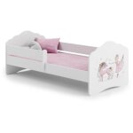 Viking choice - lit enfant avec matelas et barrire - fe et licorne - 160x80 cm