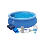Viking choice - piscine hors - sol autoportante - gonflable - 305 x 76 cm avec pompe et couverture