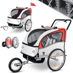 Viking choice - remorque vélo enfant - remorque vélo - avec amortisseur - rouge Viking choice - remorque vélo enfant - remorque vélo - avec amortisseur - rouge