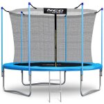 Viking choice - trampoline - 252 cm - bleu - avec �chelle et filet int�rieur - jusqu'� 120 kg