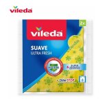 Chiffon jaune doux ultrafresh vileda antibactrien - microfibres - 34x34cm