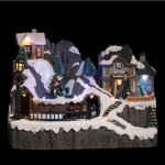 Village de noël gare et train animé musical 9 led à piles - feeric lights & christmas Village de noël gare et train animé musical 9 led à piles - feeric lights & christmas