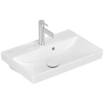 Villeroy&boch - avento - lavabo compact 55x37 cm, avec trop - plein, un trou de robinetterie, ceramicplus, ...