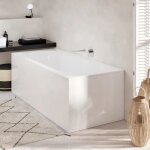 Villeroy&boch - oberon 160 x 75 cm baignoire gauche et droite ovale en quaryl, avec pieds, blanc (bq160obe2v ...