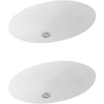 Villeroy&boch - lot de deux vasques  encastrer par - dessous evana 500 x 350 mm villeroy et boch