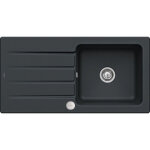 Villeroy&boch - evier 1 bac villeroy et boch architectura 60 pure black avec vidage automatique