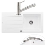 Villeroy&boch - evier 1 bac villeroy et boch architectura 60 vidage auto + robinet de cuisine como shower ...