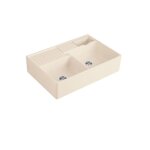 Evier cuisine villeroy et boch tradition ivory ceramicplus avec vidage automatique