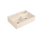Evier cuisine villeroy et boch tradition ivory ceramicplus avec vidage manuel