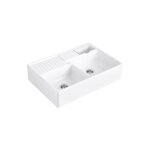 Evier cuisine villeroy et boch tradition snow white ceramicplus avec vidage automatique