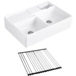 Villeroy&boch - evier timbre d'office villeroy et boch tradition 2 bacs 89, 5 x 63 cramique vidage manuel ...
