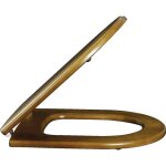 Villeroy & boch hommage - abattant de wc avec couvercle, bois - abattant, charni�res en acier alli� 99266100 ...