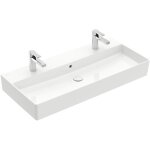 Villeroy & boch memento 2. 0 lavabo suspendu, 100 x 47 x 13, 5 cm, avec trop - plein, meul�, blanc (4a221l01) ...