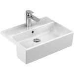 Villeroy&boch - memento - vasque semi - encastrée 550x425 mm, avec trop - plein, un trou pour robinetterie, ... Villeroy&boch - memento - vasque semi - encastrée 550x425 mm, avec trop - plein, un trou pour robinetterie, ...