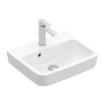 Villeroy&boch - o. novo - lave - mains 500x370 mm, avec trop - plein, avec trou de robinetterie, blanc ...