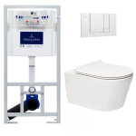 Villeroy&boch - pack wc b�ti - support + wc sans bride sat + abattant ultra - fin softclose + plaque ...