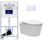 Villeroy&boch - viconnect pro s pack wc b�ti + wc swiss aqua technologies sans bride et fixations invisibles ...
