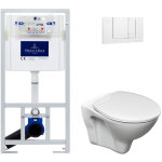 Villeroy&boch - pack wc bâti - support viconnect + wc cersanit s - line pro + abattant + plaque blanche ... Villeroy&boch - pack wc bâti - support viconnect + wc cersanit s - line pro + abattant + plaque blanche ...