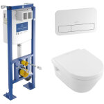 Villeroy&boch - pack wc suspendu compact sans bride villeroy et boch o. novo + abattant + plaque blanche ... Villeroy&boch - pack wc suspendu compact sans bride villeroy et boch o. novo + abattant + plaque blanche ...