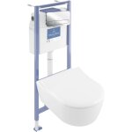 Pack wc suspendu sans bride villeroy et boch avento + bti support viconnect pro + abattant frein de ...