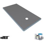 Wedi - receveur de douche à carreler 160 x 100 fundo primo rectangle écoulement excentré + bonde horizontale ... Wedi - receveur de douche à carreler 160 x 100 fundo primo rectangle écoulement excentré + bonde horizontale ...