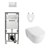 Villeroy et boch subway 2. 0 set de toilette softclose et sans bride avec r�servoir geberit et plaque ...