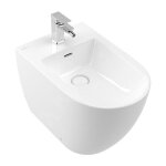 Villeroy&boch - subway 3. 0 - bidet  poser, avec trop - plein, trou pour robinet, blanc alpin 44710001 ...
