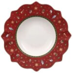 Villeroy & boch ? assiette creuse rouge 26 cm en porcelaine ? compatible micro - ondes ? motif toy's ...